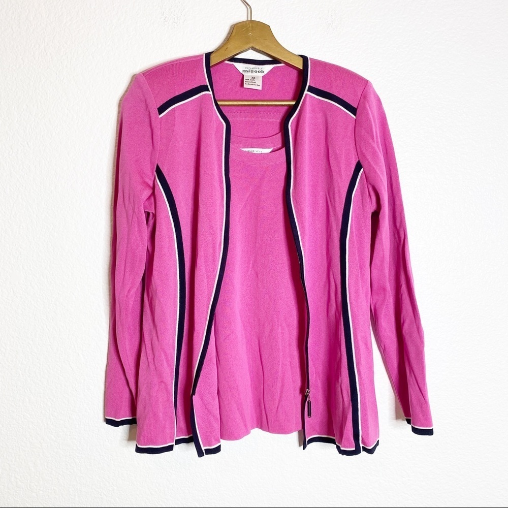 Exclusively Misook- Women’s Pink Two Piece Top